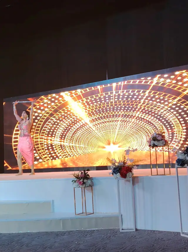 A large light installation on stage